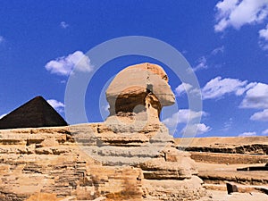 Profile view of the Great Sphinx of Giza