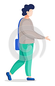 Profile View of Man or Woman in Clinic Isolated