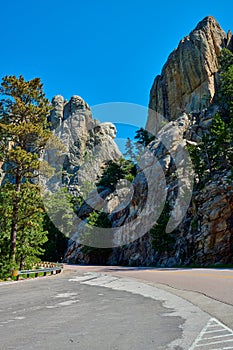 Profile view of Washington at Mount Rushmore National Monument