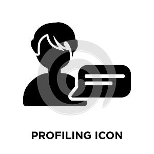 Profiling icon vector isolated on white background, logo concept