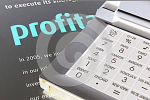 Profit with calculator