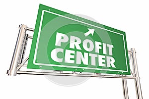 Profit Center Road Sign Increase Revenue New Business 3d Illustration