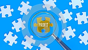 profit concept and 3d render.