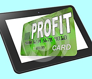 Profit on Credit Debit Card Calculated Shows Earn Money