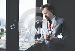 Profit Earnings Income Financial Economy Proceeds Concept photo