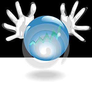 Profit Future Crystal Ball In Hands