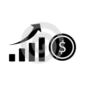 Profit Growth Vector Icon which can easily modify or edit