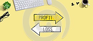 Profit or loss with a computer keyboard