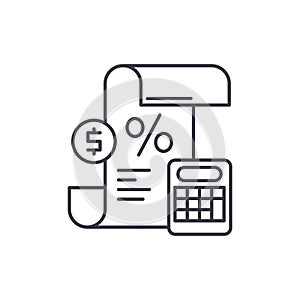 Profit and loss statement line icon concept. Profit and loss statement vector linear illustration, symbol, sign