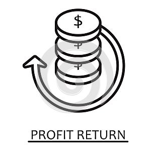 profit return concept. Vector illustration decorative design