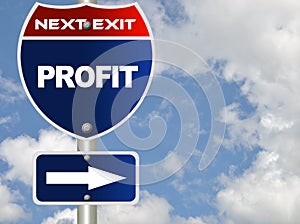 Profit road sign