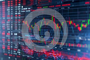 Profit trends Forex and graph chart for analyzing financial business data