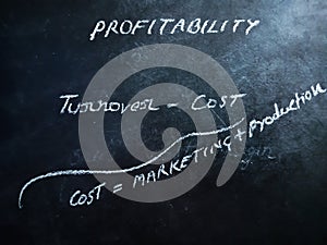 profitability calculation compare to turnover minus cost price