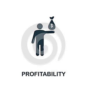 Profitability icon. Creative element from business administration collection. Simple Profitability icon for web design, apps and