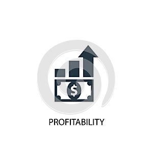 Profitability icon. Simple element