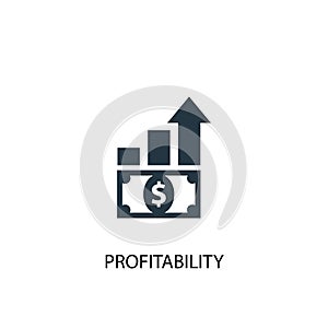 Profitability icon. Simple element photo