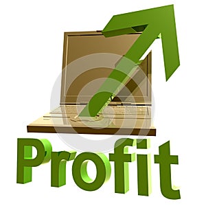 Profitable online business icon