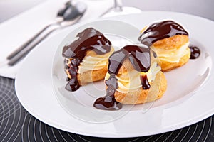 Profiterole, french dessert