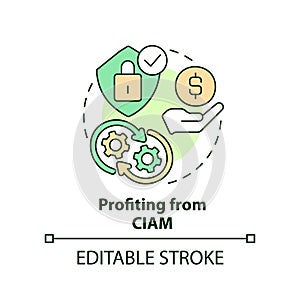 Profiting from CIAM concept icon