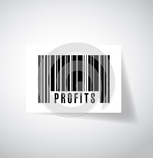Profits upc, barcode illustration design photo