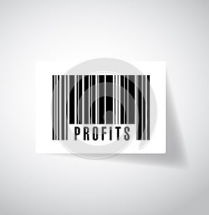 Profits upc, barcode illustration design