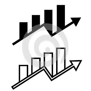 Profits vector icon set. economic illustration sign collection. sales symbol.