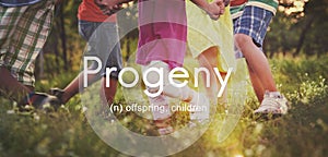 Progeny Children Generation Juvenile Young Kids Concept photo