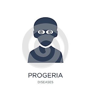 Progeria icon. Trendy flat vector Progeria icon on white background from Diseases collection