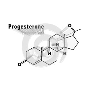 Progesterone Hormone Structural chemical formula