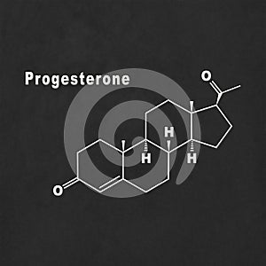 Progesterone Hormone Structural chemical formula