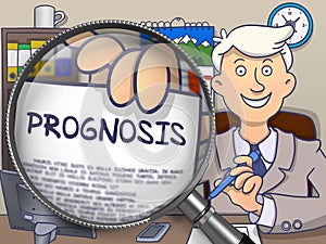 Prognosis through Magnifier. Doodle Style. photo