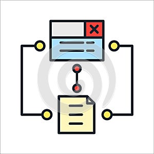 Program Algorithm Concept Icon Color Illustration Design