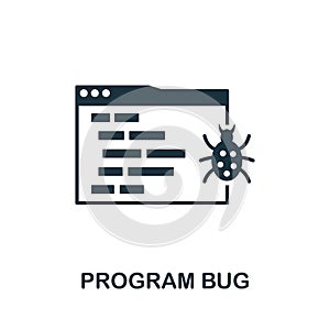 Program Bug icon. Creative element design from programmer icons collection. Pixel perfect Program Bug icon for web design, apps,