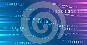 Program code. Computer background of numbers. Flying data illustration. Analytics, sorting, structuring, transferring information