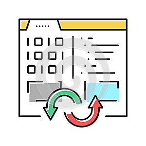 program code converter color icon vector illustration