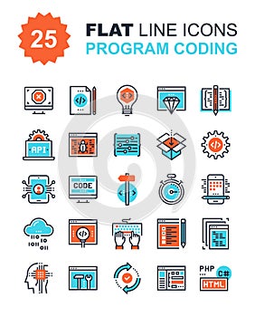 Program Coding Icons