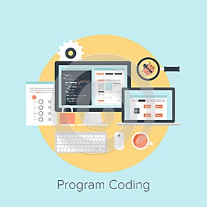 Program Coding vector illustration concept