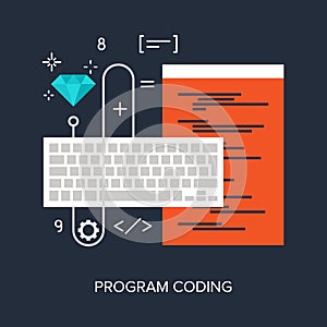 Program Coding vector illustration concept