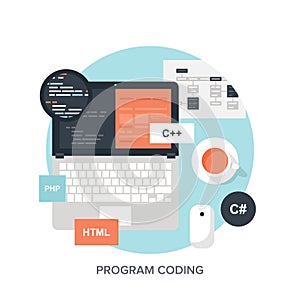 Program Coding vector illustration concept