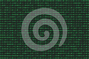 Program datum background. Green programming binary coding photo