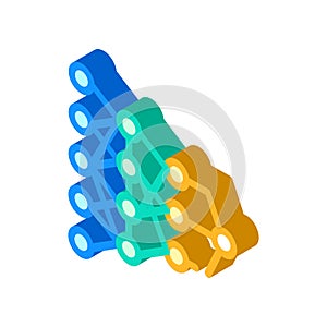 Program hierarchy artificial intelligence isometric icon vector illustration