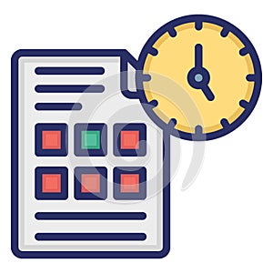 Program management, project deadline .  Vector icon which can easily modify or editable