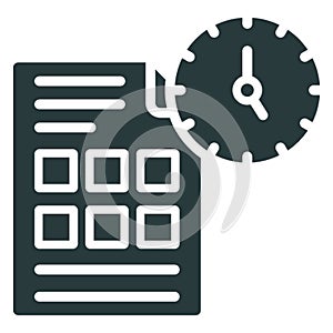 Program management, project deadline .  Vector icon which can easily modify or editable