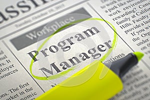 Program Manager Join Our Team. 3D.