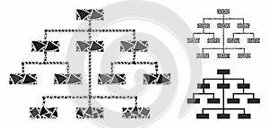 Program tree Composition Icon of Irregular Items