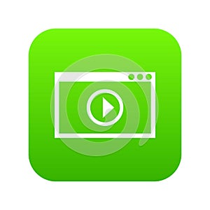 Program for video playback icon digital green