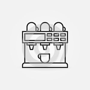 Programmable Digital Coffee Maker line vector concept icon