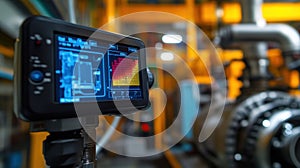 Programmable logic controller showing real time data in a manufacturing plant