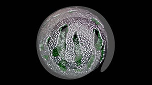 Programmable matter forming a sphere. 3d render illustration View 5