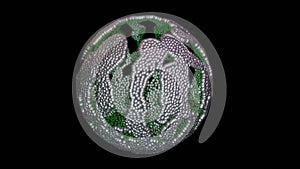 Programmable matter forming a sphere. 3d render illustration View 4 photo
